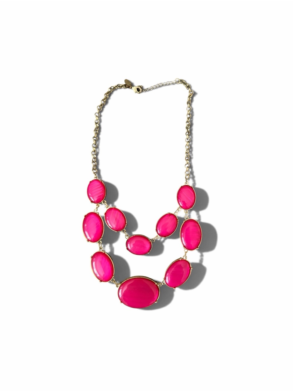 Women’s Pink Statement Necklace - Gold Chain